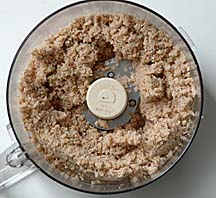 Powdering Almonds and Chestnuts in a Food Processor 