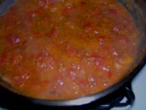 Tomato - Coconut Gravy Thickening on the Stove - 