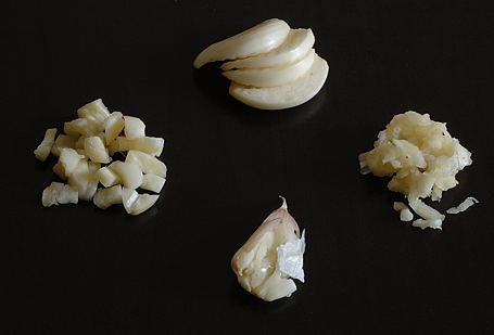Chopped Garlic ~ Four Ways