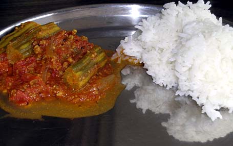 Drumstick Curry and Rice