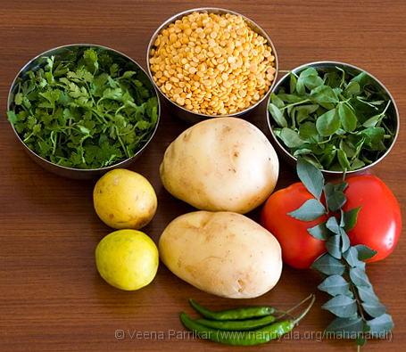 Ingredients for Pacha Sambar