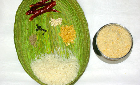 Ingredients for Cracked Rice Meal