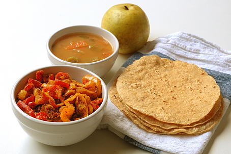 Mini Peppers Curry with Chapati