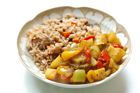 Matta Rice with Pepper and Potatoes