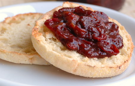 Cranberry~Clove Marmalade and Toasted Bread