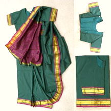 Children's Saree Dress with Matching Blouse in Green