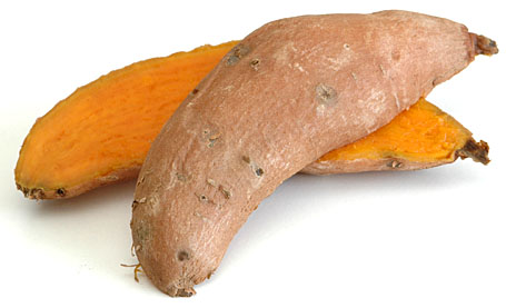 Steam-Cooked Sweet Potato
