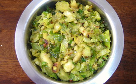 Brussels Sprouts with Coconut and Ginger ~ from Vani of Batasari