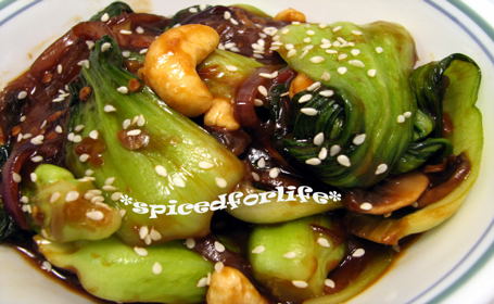 Stir-Fried Bok Choy with Cashews ~ from Smitha of Spiced for Life