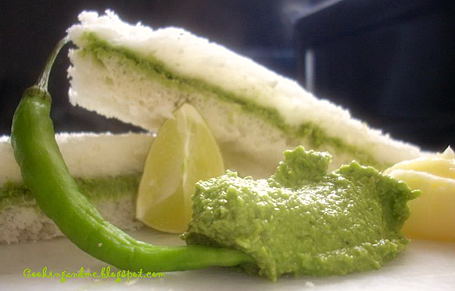 Kothamalli (Coriander) Chutney Sandwiches ~ from Nags of For the Cook in Me