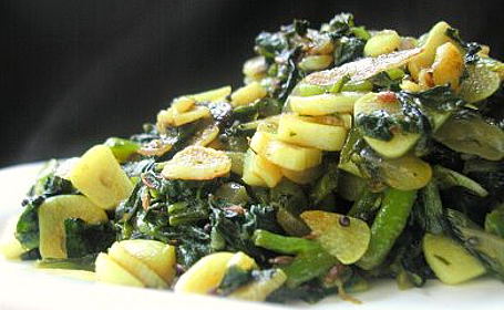 Lasooni Palak (Spinach Garlic Sabji) ~ from Sreelu of Sreelu's Tasty Travels