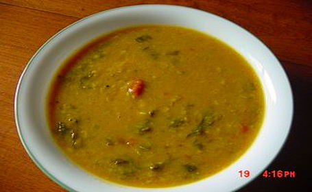 Keera (Spinach) Sambar ~ Meera of Meera's Blog