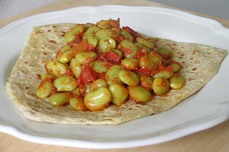Lima Beans Curry with Chapati