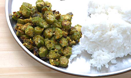 Okra Curry with Rice