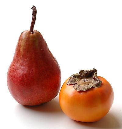 Pear and Persimmon ~ Pleasant Fruits of Autumn Season