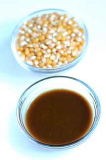 Tamarind Syrup and Corn Kernels