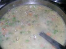 Upma in final stage of making